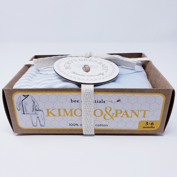 BURT'S BEES Kimono Shirt & Pants Organic Cotton - Picture 2 of 8